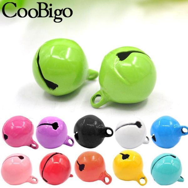 

christmas decorations 13mm candy color copper bell metal loose beads small jingle bells for crafts diy earrings necklace pendants decoration