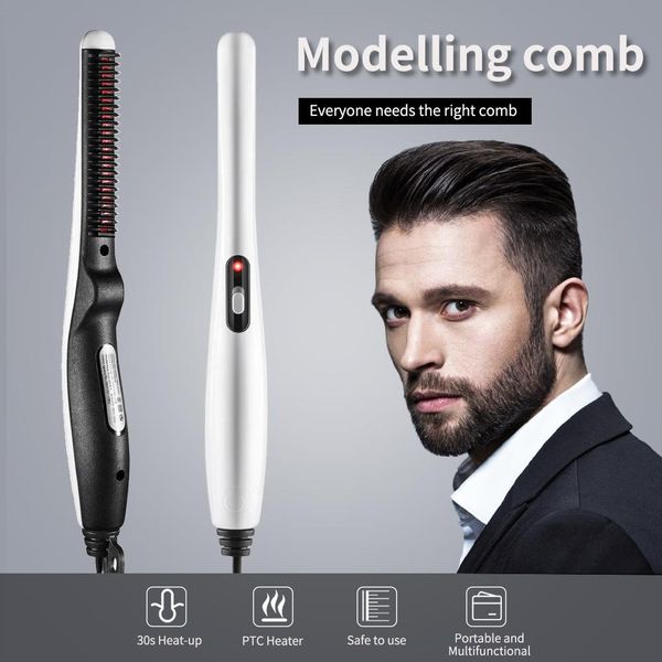 

quick brush beauty styling curler show tool multifunctional men 1 beard curling cap hair comb shipping straightener bbypxz lipper, Black