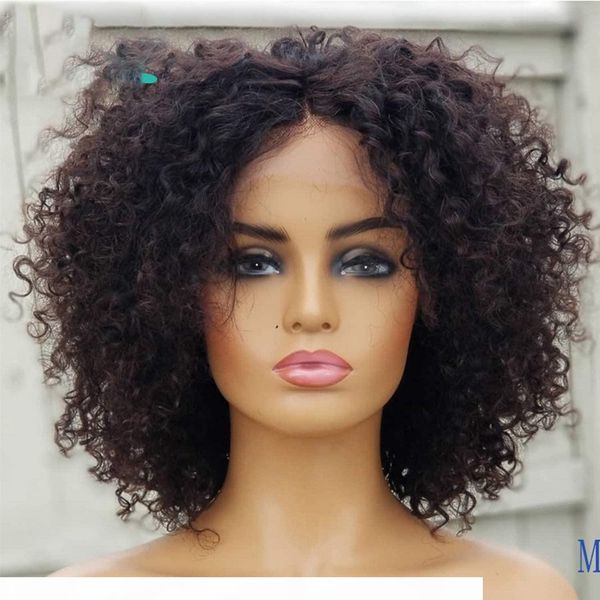 

боб кружева передние человеческие волосы парик бразильские волосы девственницы предварительно сорванные натуральные волосы дешевые вьющиеся, Black;brown