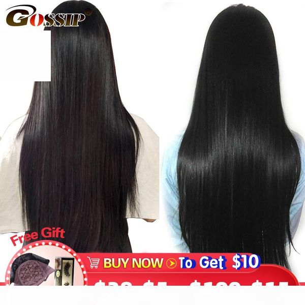

150 180 density pre plucked 360 lace wig lace frontal wig straight human hair wig remy malaysian 6 inch, Black