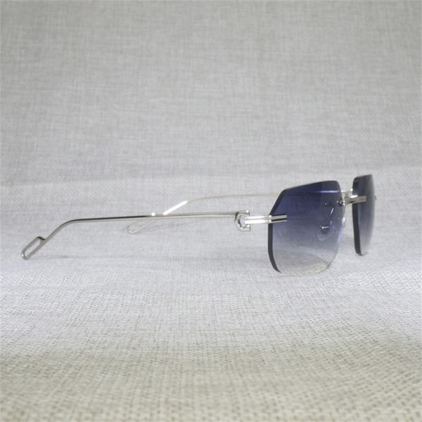 

80% off store online vintage rimless square sunglasses men oculos new lens shape shade metal frame clear glasses for reading gafas women out, White;black