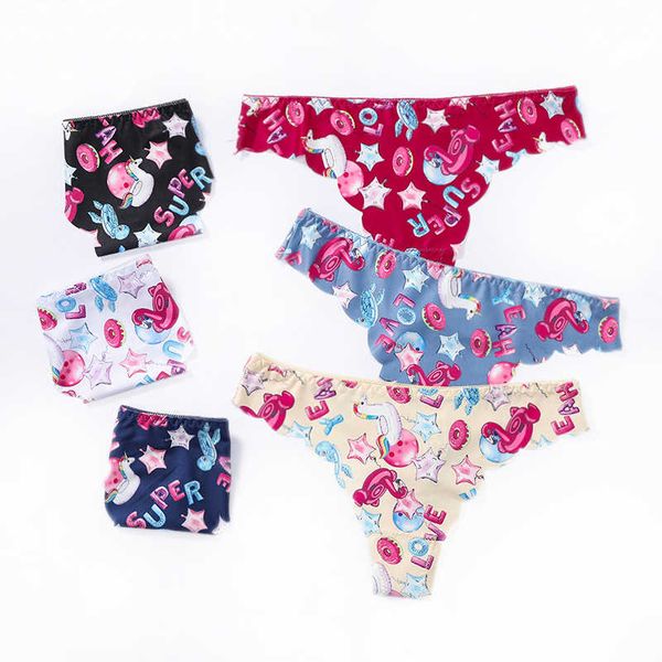 

new plus size pattern thong, flower bikini t-pants, women's underwear swimming cloth seamless breathable briefs, Black;pink