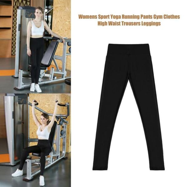 

womens stretchy pants elastic trouser sport yoga running pants gym bodybuilding clothes high waist trousers jogging leggings hot, White;red