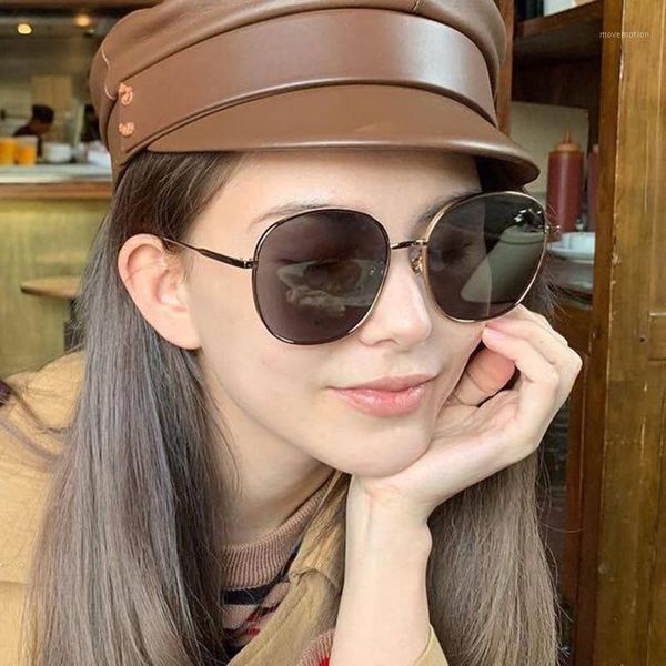 

fashion design sunglasses big round frame metal sun glasses lady travel sun glasses classic vintage men outdoor sports sha1, White;black