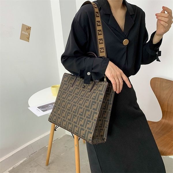 

sale 90% off wide shoulder strap women's bag 2022 new fashion tote large capacity hand single diagonal bucket bag q5kz