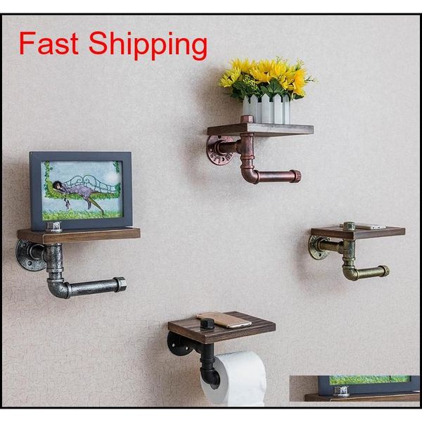 

vintage wood paper holders bathroom shelves industrial retro iron toilet paper holder bathroom l roll tissue qylvyp packing2010
