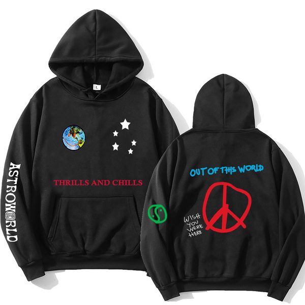 

2021 new astroworld world us hiphop star travis scott astronaut printed tie-dye print hoodies sweatshirt men hoody hoodie pullover dhbu, Black