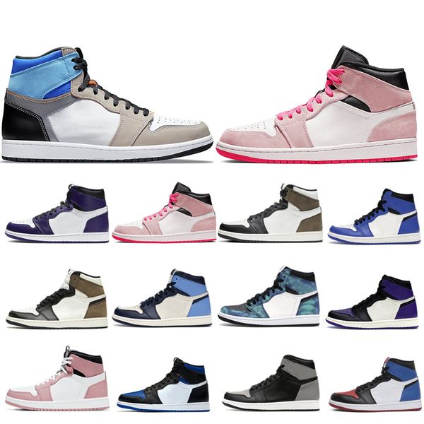 

2022 man basketball shoes 1s prototype gym red hyper royal yellow white banned pine green light smoke cactus jack chicago men women size 36-