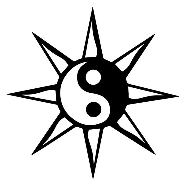 

15.8x15.7cm tribal sun ying yang bumper window stickers vinyl decals car accessories c25-0759