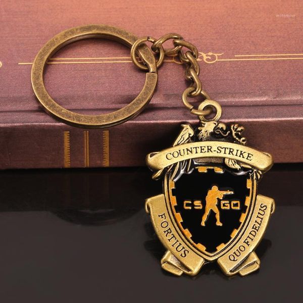 

cs go game keychain for men metal counter strike csgo trinket key ring women car bag pendant jewelry llaveros locksmith1, Silver