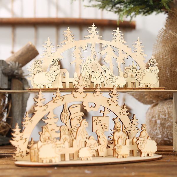 

christmas handmade decoration table wood wooden