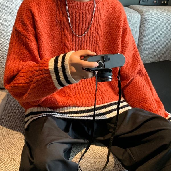 

autumn 2021 male thin new collar sweater clothing va5f, White;black