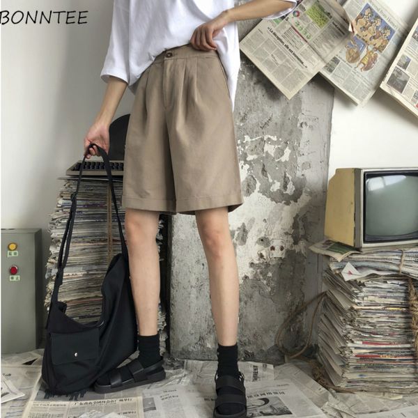 

shorts women loose trendy elegant all-match high-quality korean style leisure daily womens female lovely simple 2020 solid new c1111, Gray