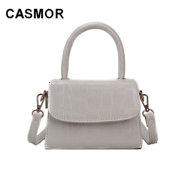 

casmor stone line handbag for women vintage leather cover shoulder crossbody bags brand mini small retro messenger bags