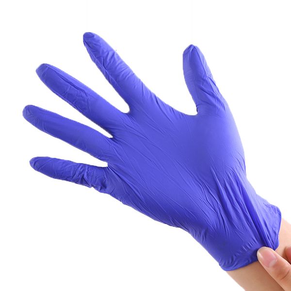

factory5i2tdisposable latex rubber food 50/100pcs universal home garden gloves household cleaning dark blue