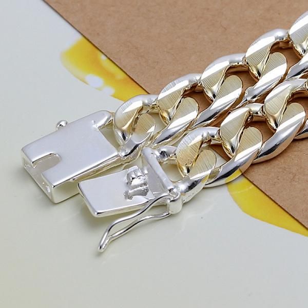 

mens 10mm gilded square buckle sideways silver color bracelets new listings fashion jewelry christmas gifts h sqcvsx, Black
