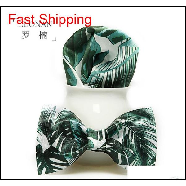 

bowtie for men wedding tie green tropical rainforest prints outdoor wedding fashion business men' qylupd dh_seller2010, Black;blue