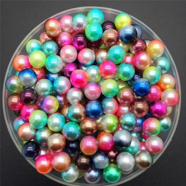

new 3/4/5/6/8mm color acrylic no hole round pearl loose beads jewelry making new 3/4 jlliak, Black