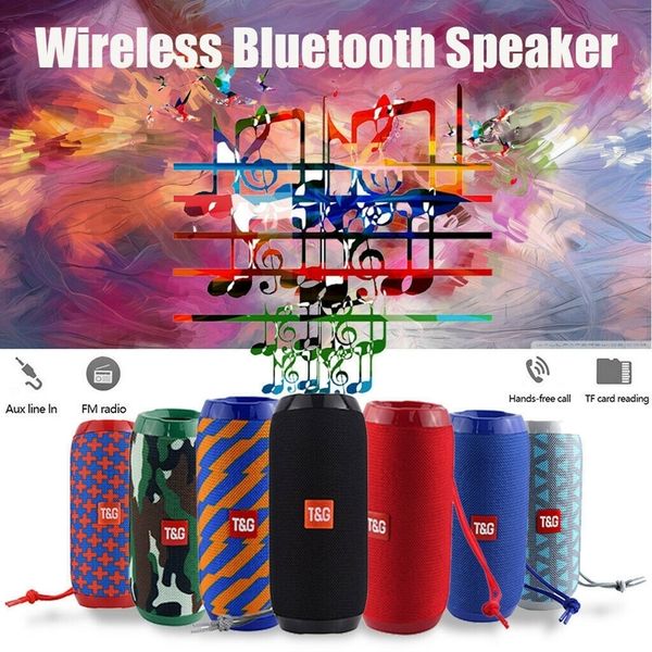 

waterproof subwoofer portable bluetooth speaker 8d surround loudspeake tf card/aux /fm radio /call 1200mah for outdoor sports