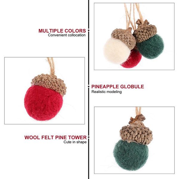 

1 set / 19pcs домашнего украшения искусственных шишки с подвесными струнной осенью осени декора kit рождество шишка украшение sqcslv