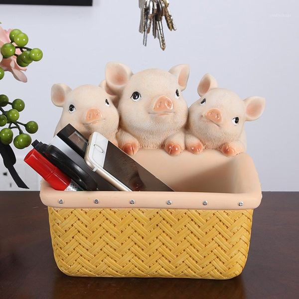

storage bottles & jars nordic resin porch key ornaments home living room office sundries basket simple animal statue decoration1