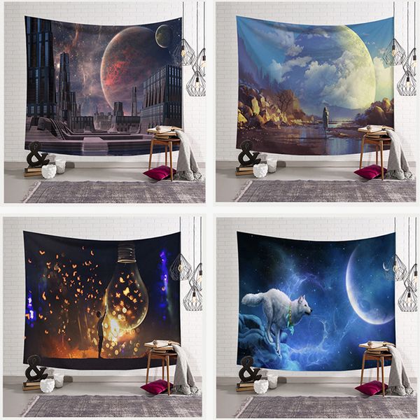 

starry sky hanging cloth live room rental room decoration wall cloth dormitory bedroom bedside tapestry dhl free