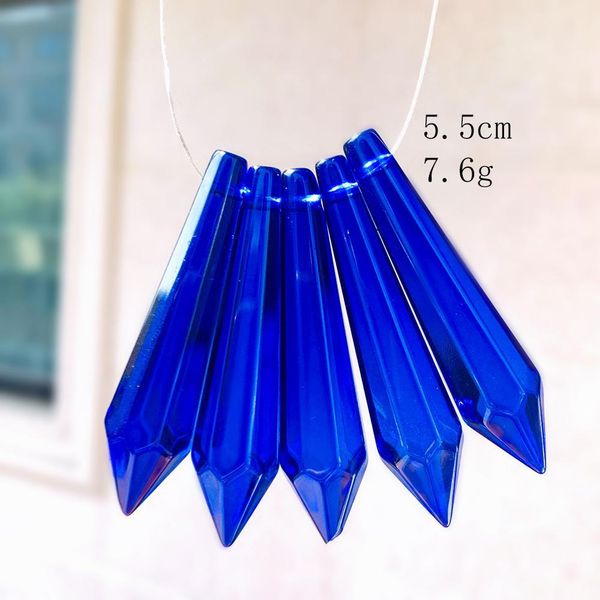 

5pcs crystal pointed beads chandelier crystals lamp prisms icicle glass bead suncatcher for windows decor diy hanging pendant h jllydq