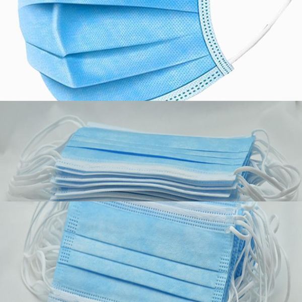 

stock disposable 800 masks factory thick in face 3-layer masks with earloops for salon, home use c 4s8k
