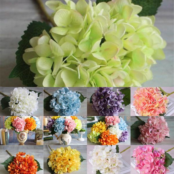 

artificial hydrangea flower head fake silk single real touch hydrangeas for wedding centerpieces home party decorative f 7 nn01y