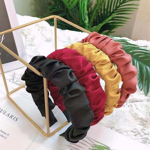 I capelli di Hairband delle donne creative del tessuto delle ragazze di stile coreano legano gli accessori dei capelli di modo di colore solido 7 colori nuovi