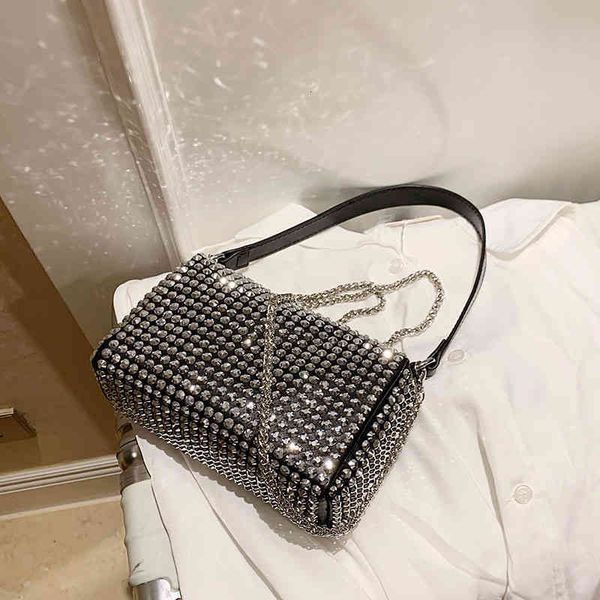 

bags handbags meimu small women's 2021 fashion foreign style chain messenger diamond portable square, Black;red