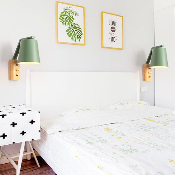 

nordic knob switch led wall lamps colors wall sconce for living room bedside loft mirror decor colorful light fixtures