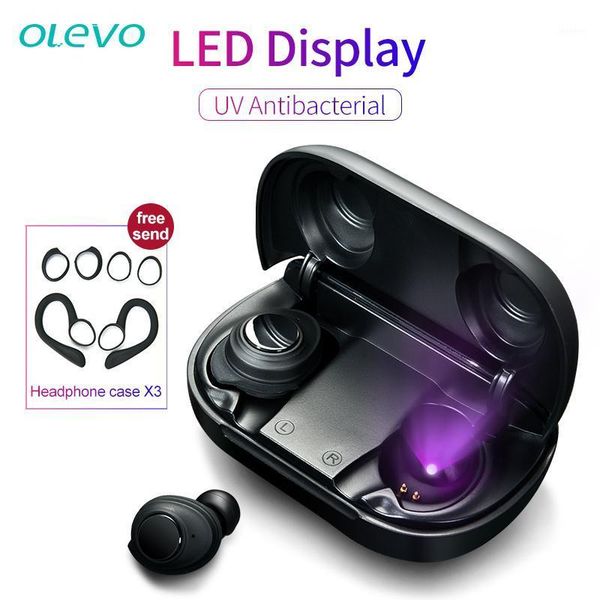 

tws headset earbuds bluetooth v5.0 wireless earphones ear buds in ear waterproof bloothooth with microphone or led power display1