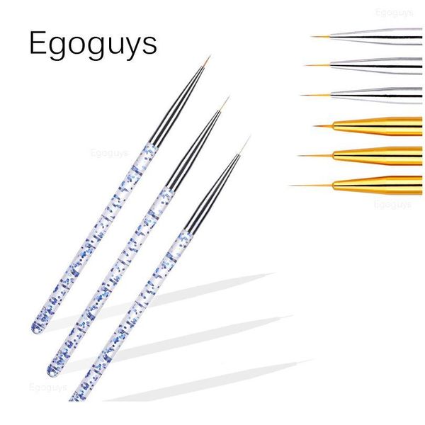 

thin nail brush polish uv gel extension builder french lines stripes painting pen flower pattern drawing liner manicure qylamq