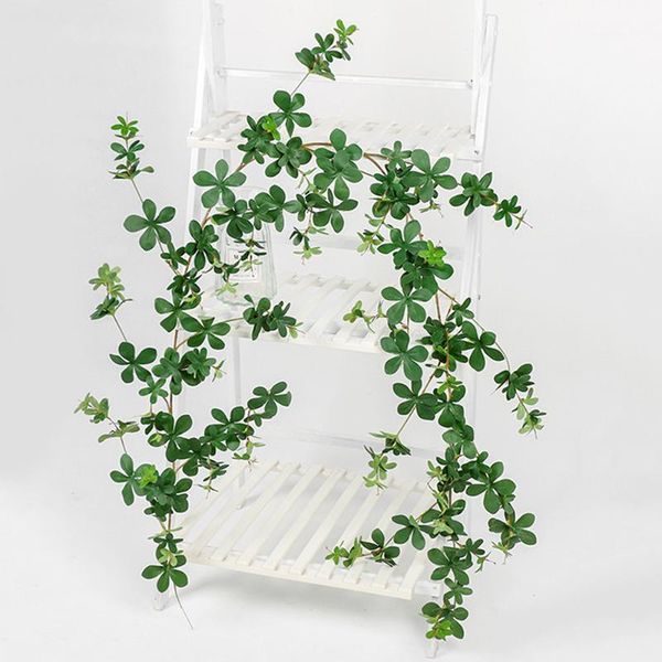 

decorative flowers & wreaths 1pc artificial ivy green leaf garland plants vine fake foliage home decor plastic flower rattan string 1.7m 51