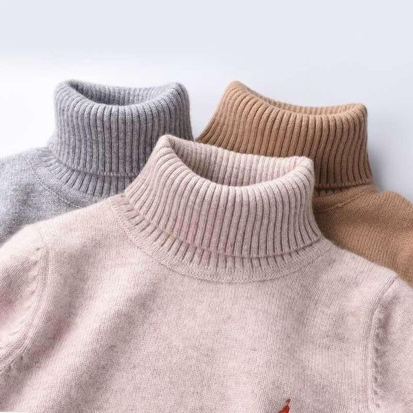 

children's cashmere sweater versatile pure cashmere children's sweater knitting women's warm pullover men's, White;black