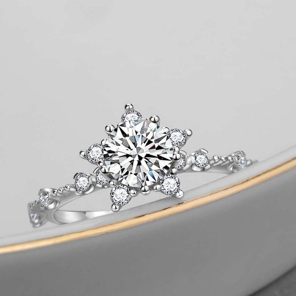 

luxurys designers fashion jz513 new 1 c ing star women's simulation ring star bright diamond ring hand jewelry, Silver