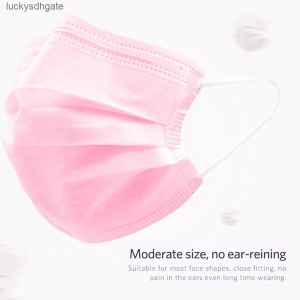 

meltblown disposable black mascherine cne face mask pink non woven masks three layers anti-dust 0zju