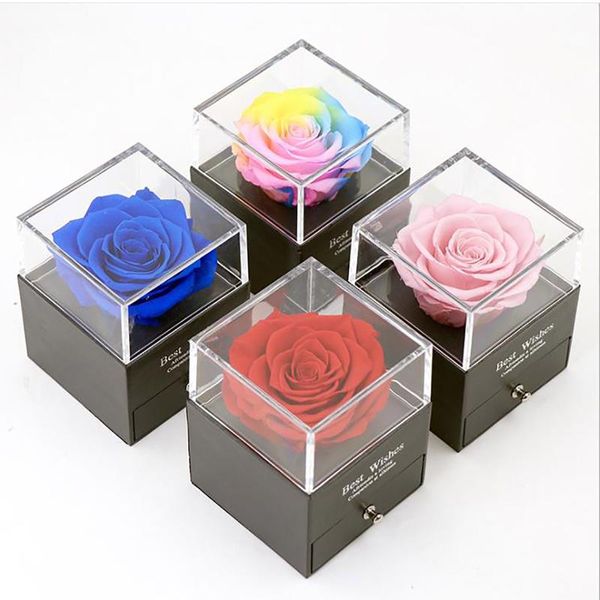 

rose box jewel case decoration weeding anniversary romantic gifts handmade make up storage gift christmas present flower