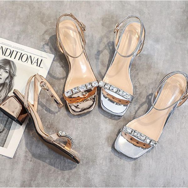 

net celebrity crystal women sandals open toe metal heels sandales summer shoes woman buckle band gold/silver gladiator sandalias1, Black