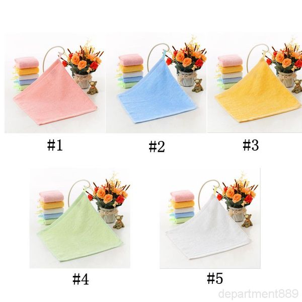 

towel wiping hands plain bamboo fiber small square kindergarten wipe face hand towels 25*25cm owe2044