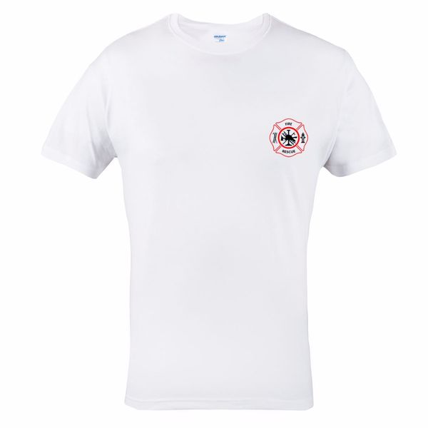 

sport summer men o neck cotton t-shirt firefighter rescue team 100% cotton white ideal for firefighters casual mens tee shirts