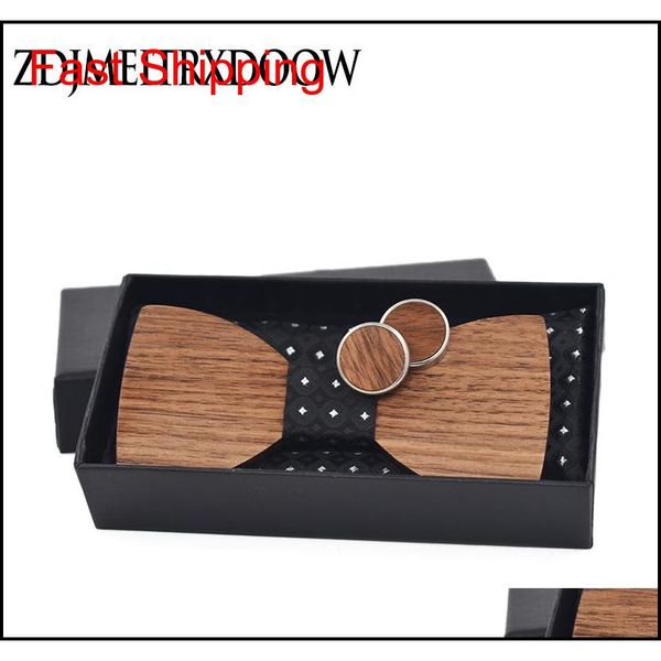 

ties for men wood bowtie jacquard woven tie hanky cufflinks set for business weddi qylabk bdehome, Black;gray