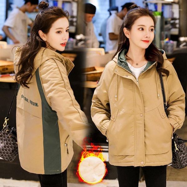 

jackets female winter coat women's parkas hooded warm winter jacket coat cotton padded jacket plus size m5411, Black