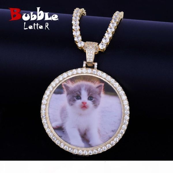 

factory6nd9medallions with pendant made custom p necklace & 4mm tennis chain gold silver color cubic zircon men's hi