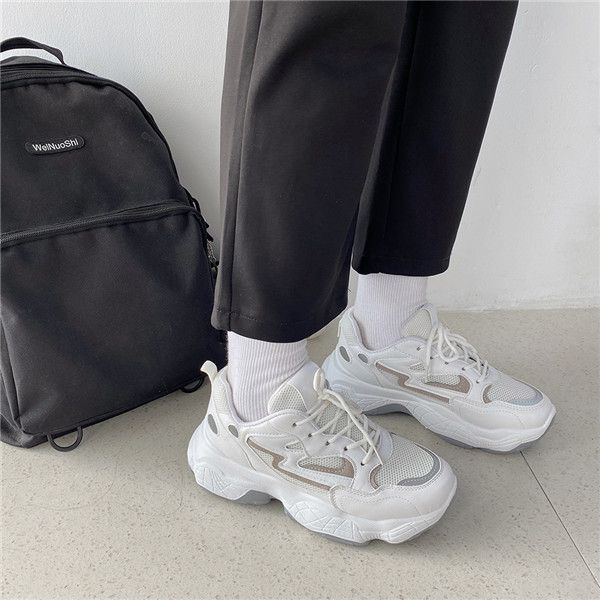 

women trendy retro daddy shoes female white black sneakers winter pink plus velvet casual all match 36-40