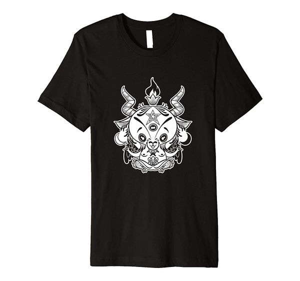 

blackcraft cute kawaii baphomet funny lucifer novelty cool men's short sleeve plus size hoodie designers t shirts sweatshirt