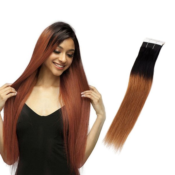 

2 tone ombre бразильская человеческие волосы 4 связки straight 10-28 дюймов перуанских малазийских сырой индийский человеческих волос 1b / 2, Black