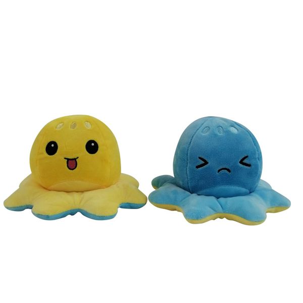 

new funny emotion jellyfish reversible plush toys cute soft double sided plush doll pulpo reversible peluche home decor 1pc wmtnxf mywjqq