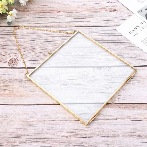 

frames 1pc fashion style po frame wall hanging decor creative ornament (golden)